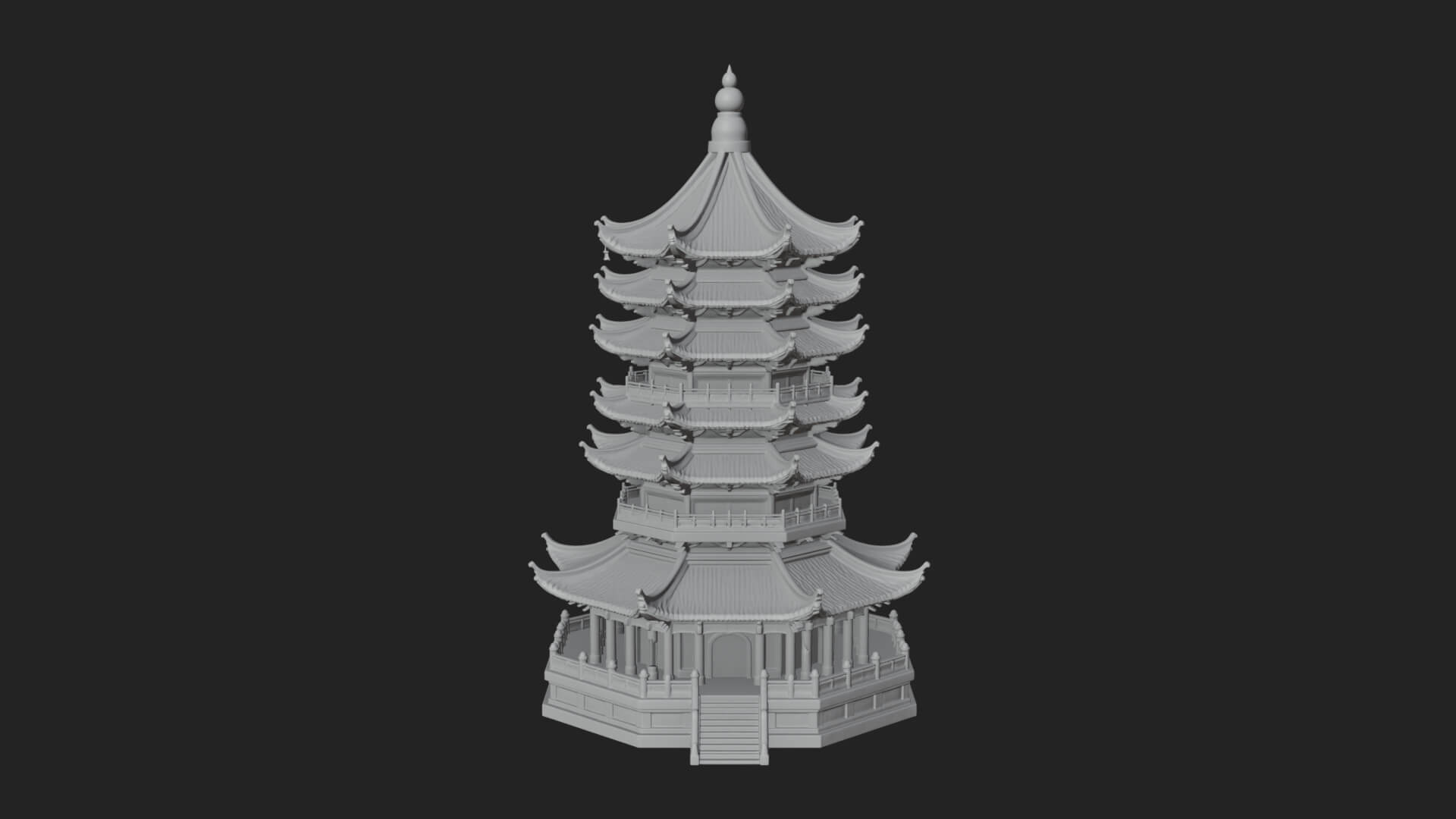 Pagoda Temple Tower Design 4 3D Print Model 3D Model