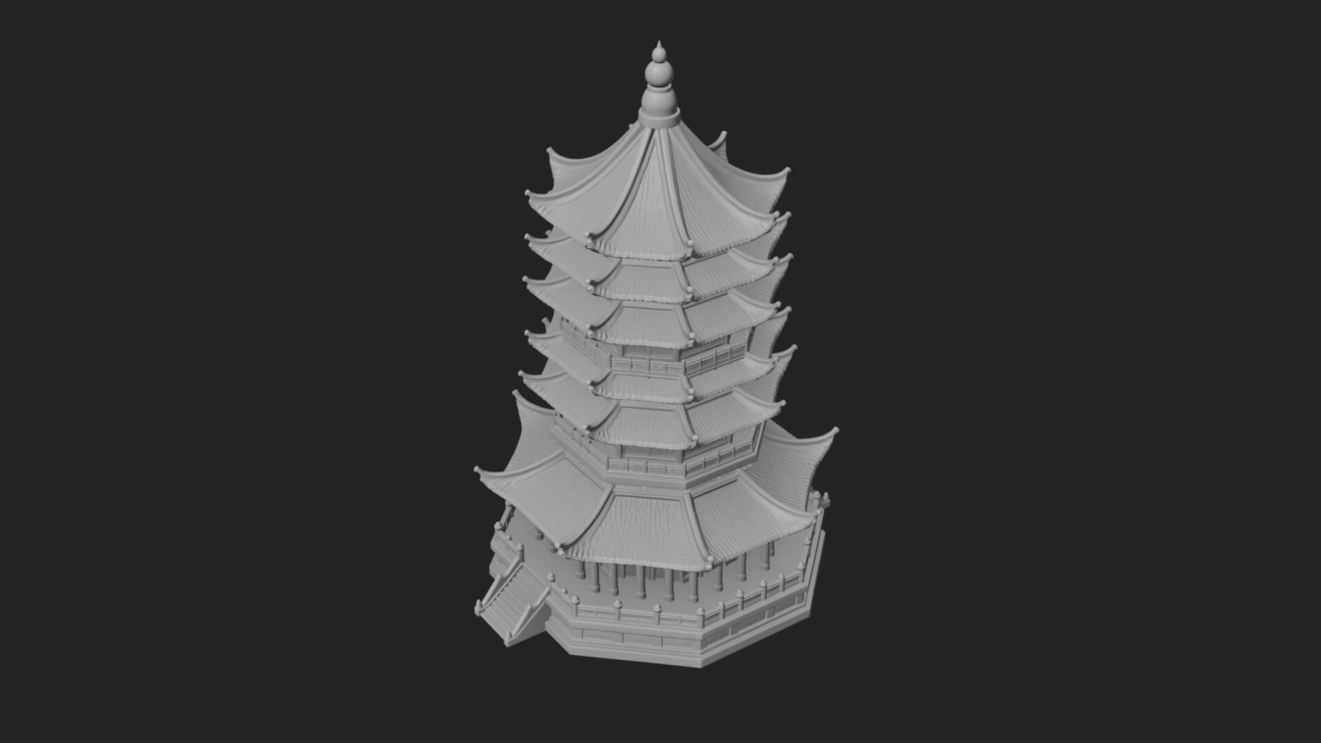 Pagoda Temple Tower Design 4 3D Print Model 3D Model