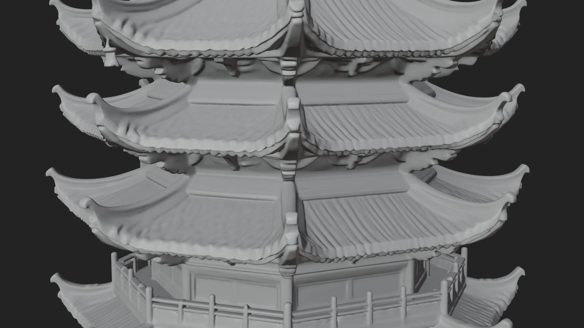 Pagoda Temple Tower Design 4 3D Print Model 3D Model