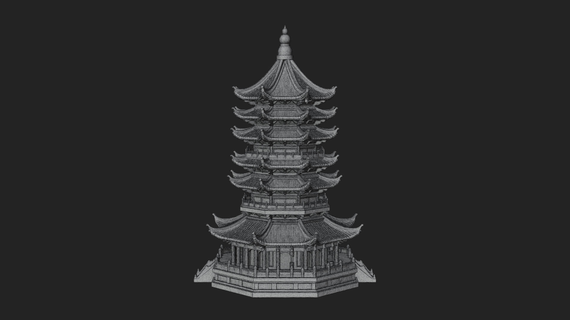 Pagoda Temple Tower Design 4 3D Print Model 3D Model