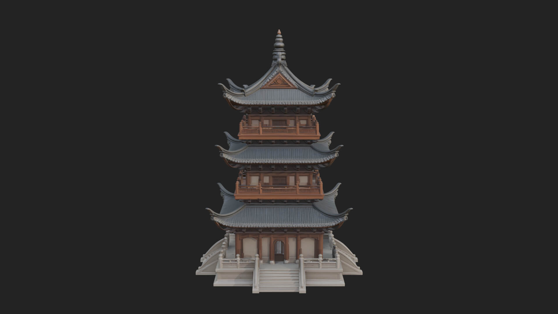 Pagoda Temple Tower Design 5 3D Print Model 3D Model