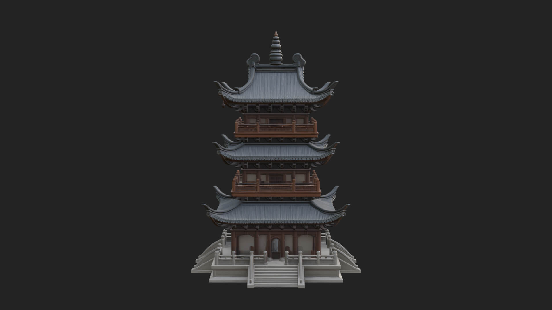Pagoda Temple Tower Design 5 3D Print Model 3D Model