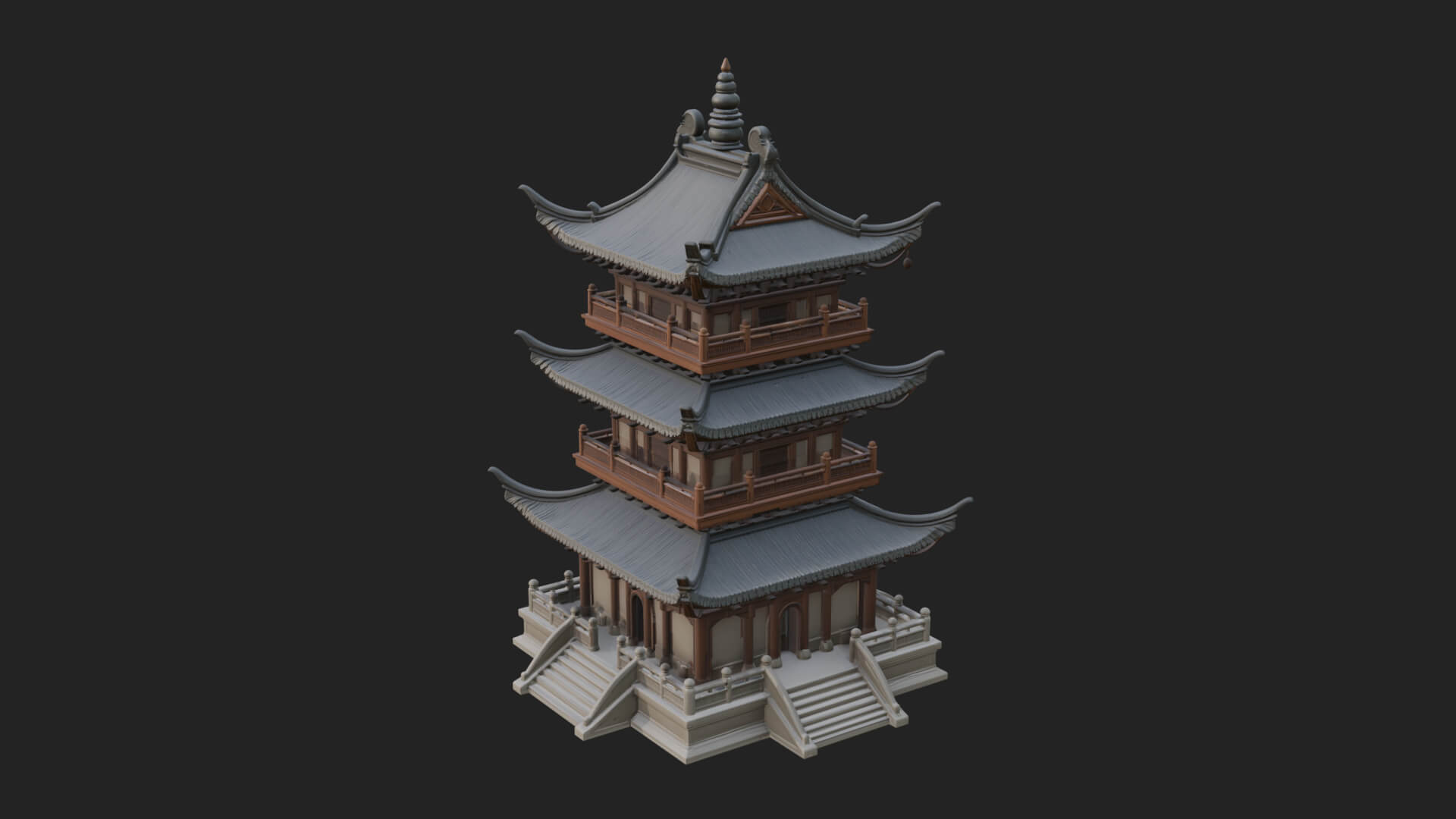 Pagoda Temple Tower Design 5 3D Print Model 3D Model