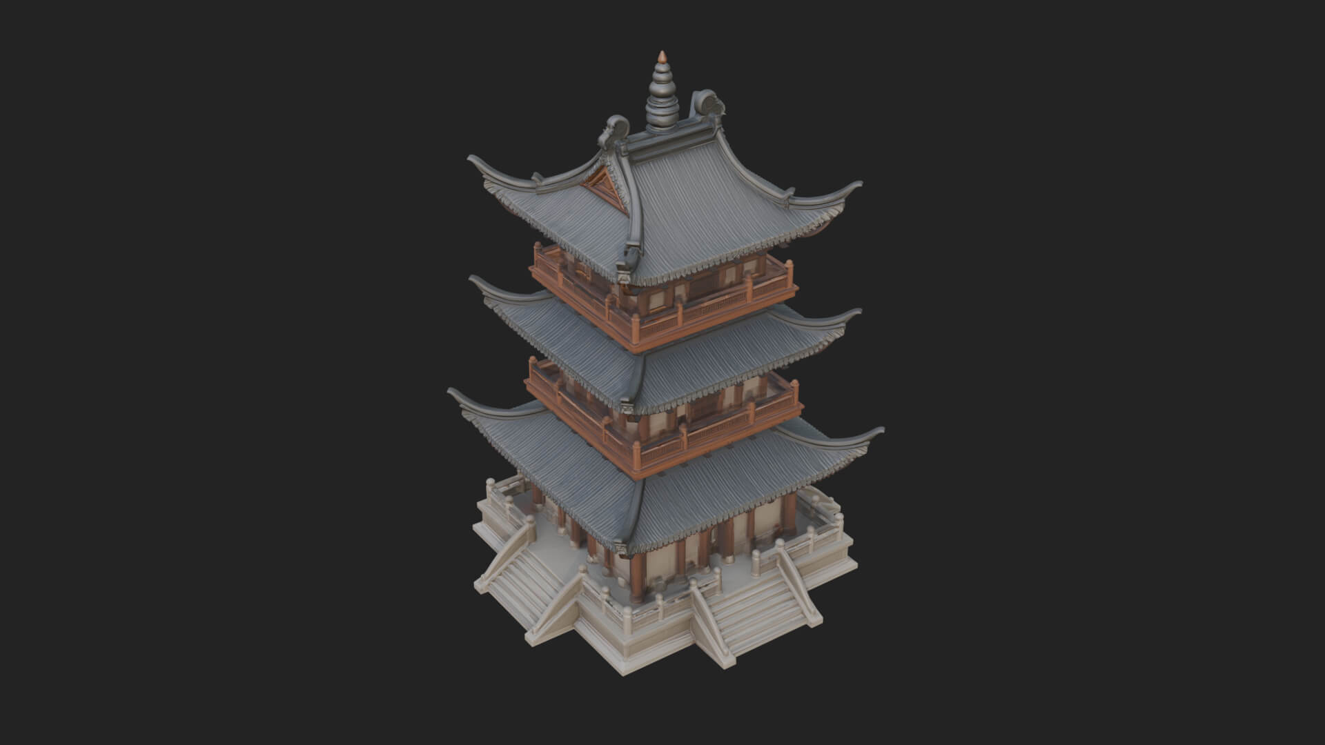 Pagoda Temple Tower Design 5 3D Print Model 3D Model