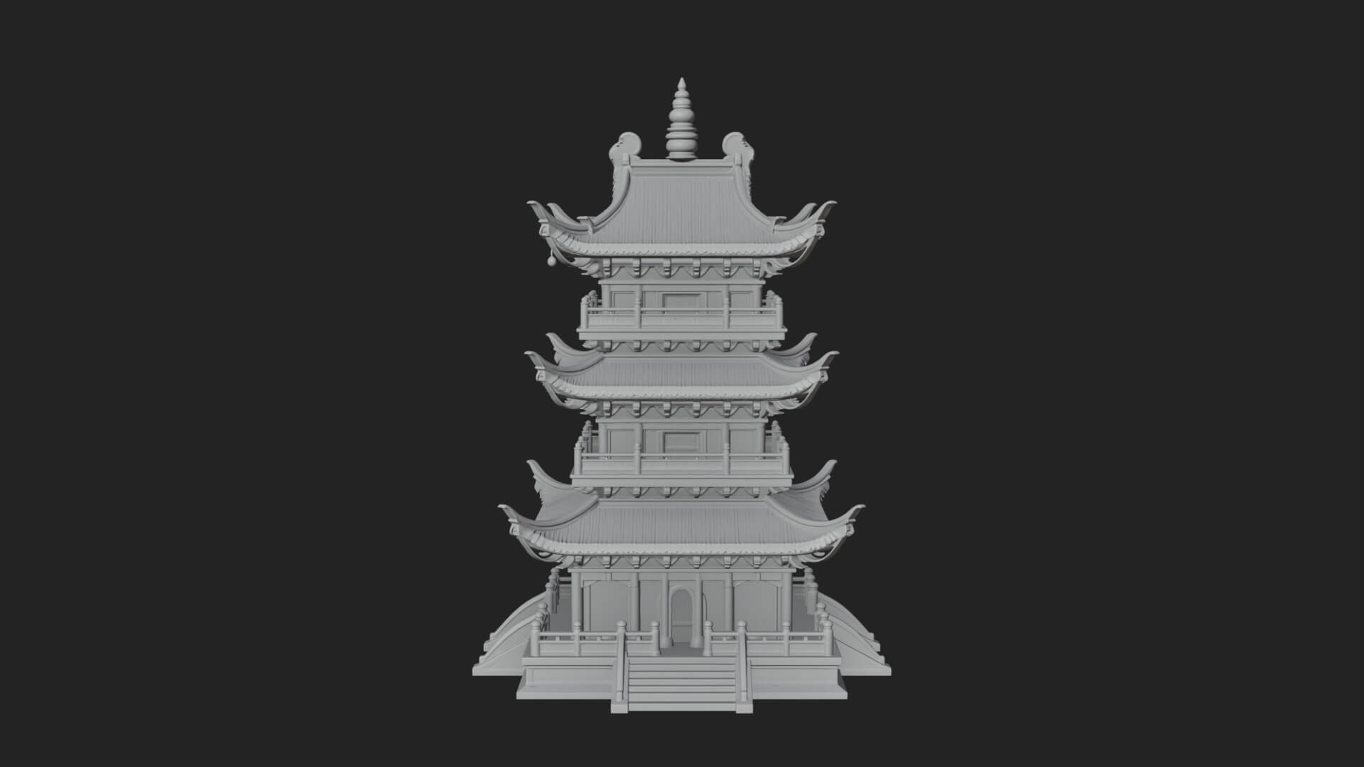 Pagoda Temple Tower Design 5 3D Print Model 3D Model