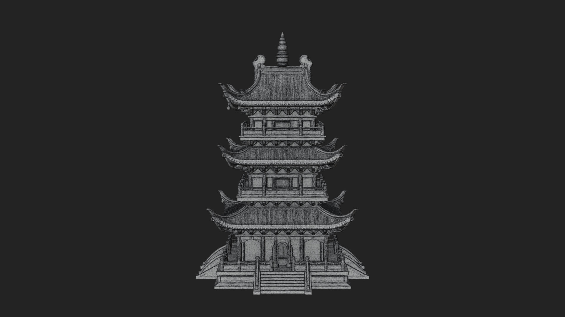 Pagoda Temple Tower Design 5 3D Print Model 3D Model