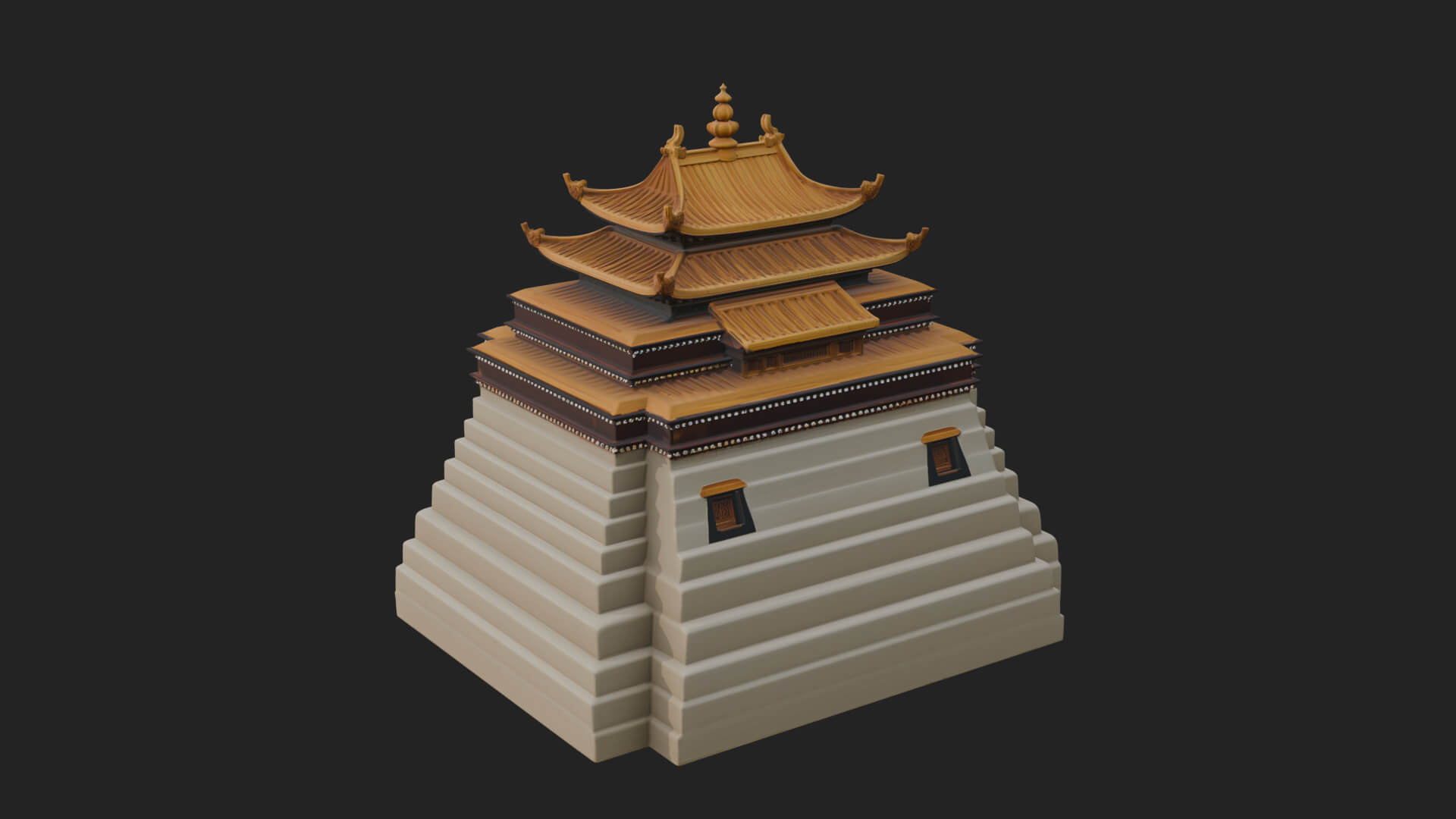 Pagoda Temple Tower Design 7 3D Print Model 3D Model