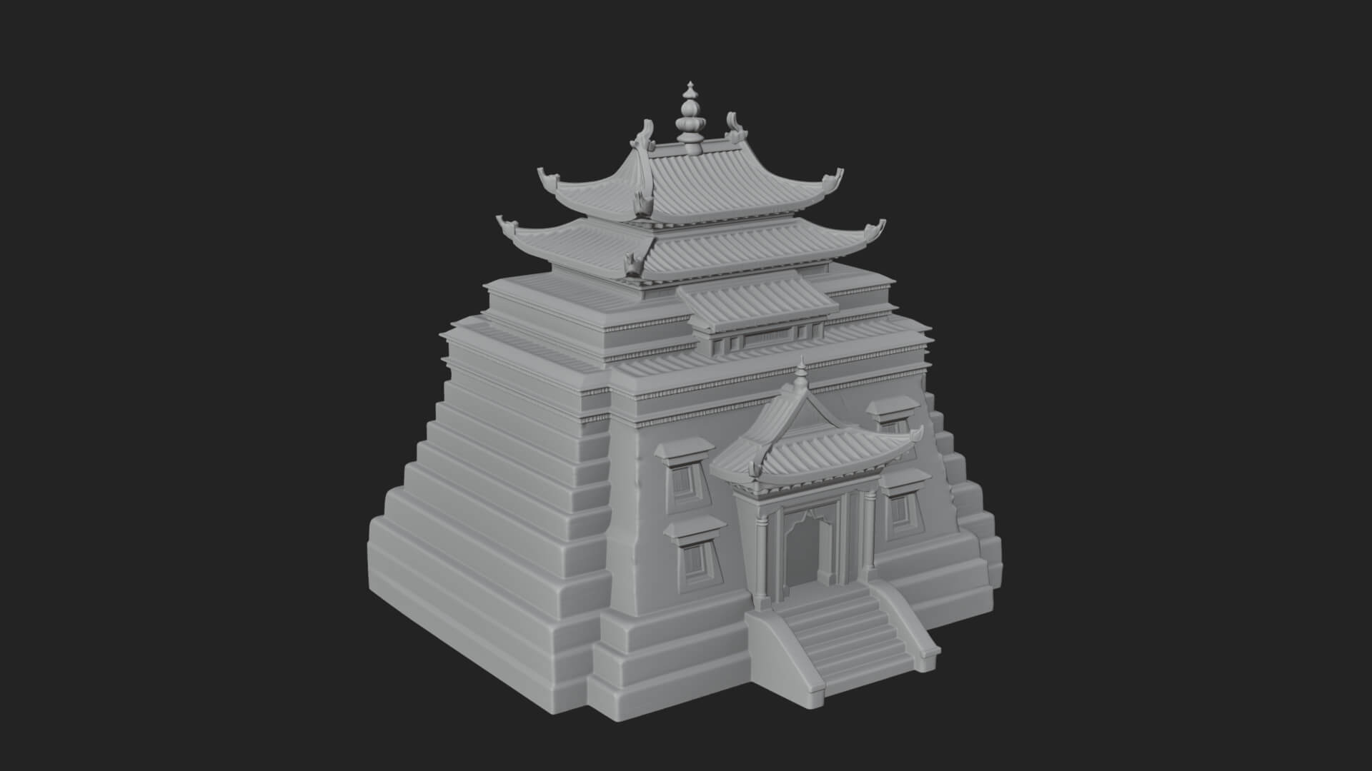 Pagoda Temple Tower Design 7 3D Print Model 3D Model