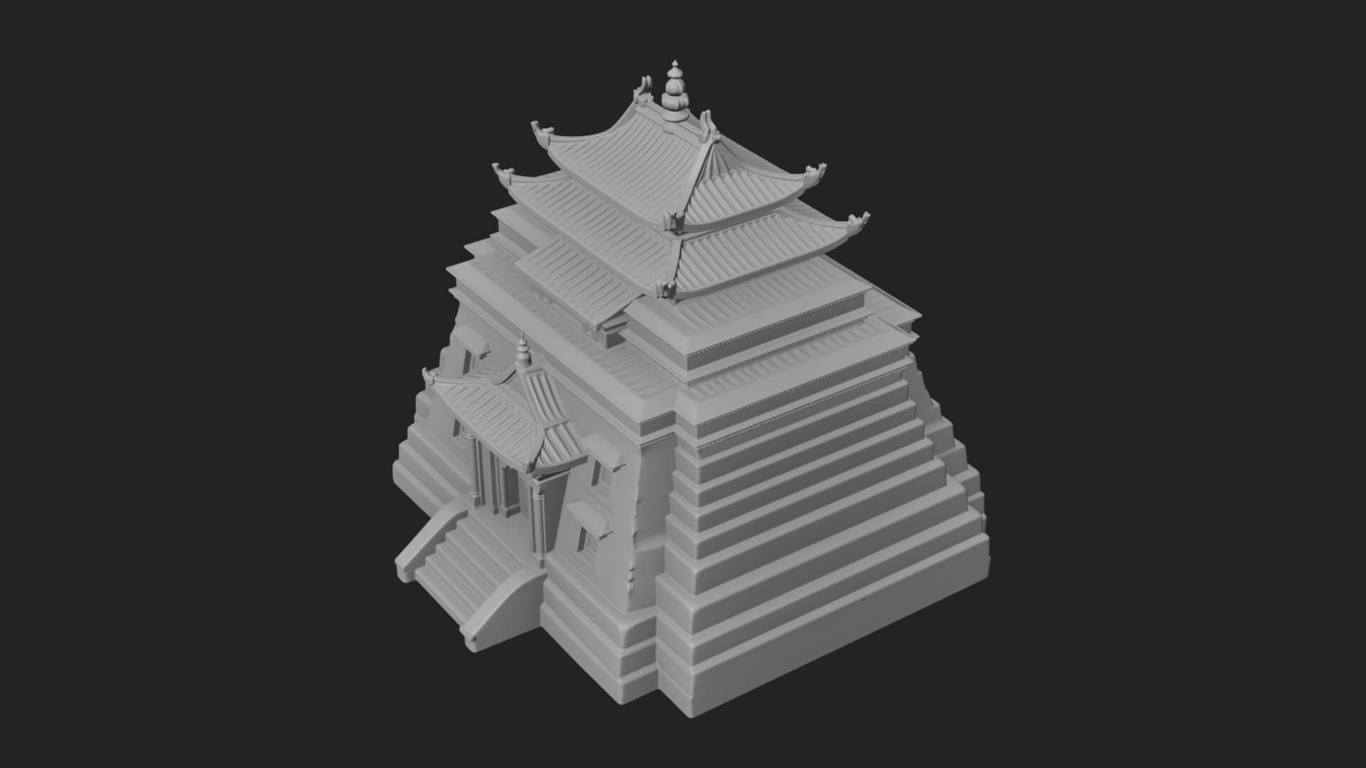 Pagoda Temple Tower Design 7 3D Print Model 3D Model