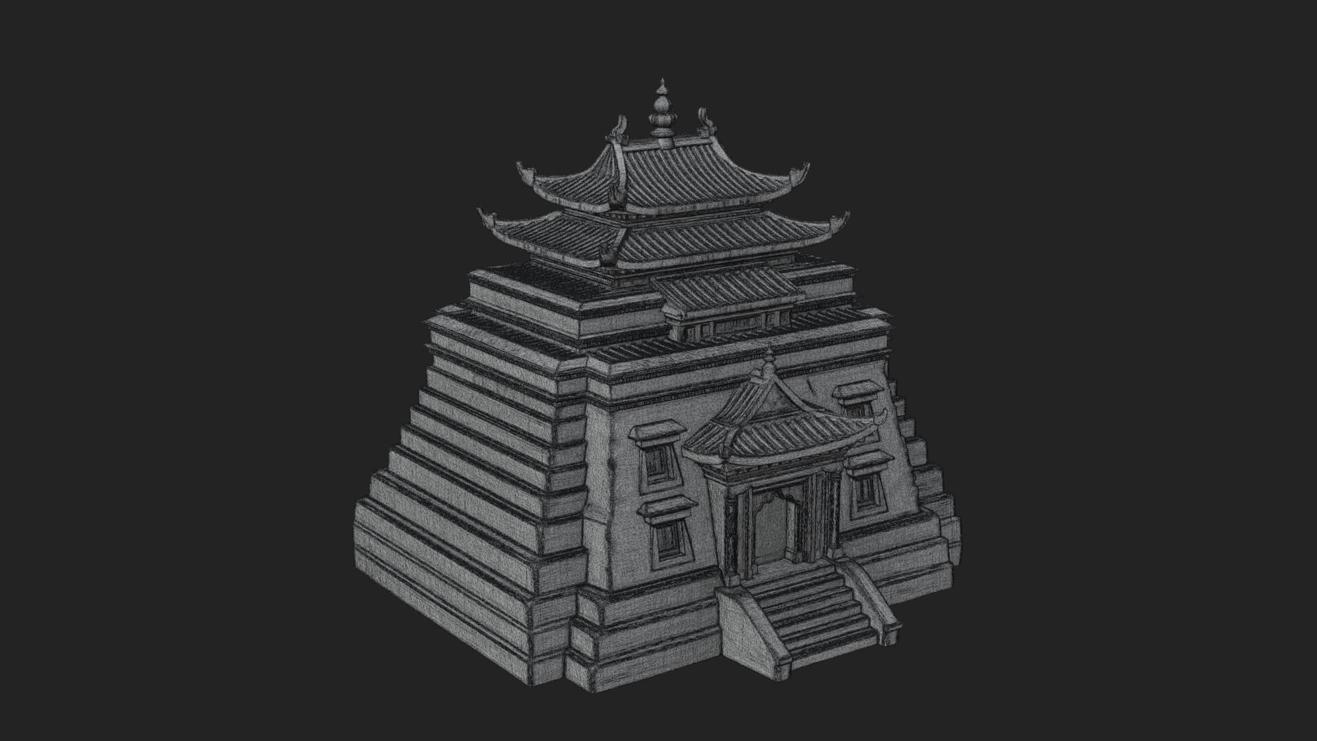 Pagoda Temple Tower Design 7 3D Print Model 3D Model