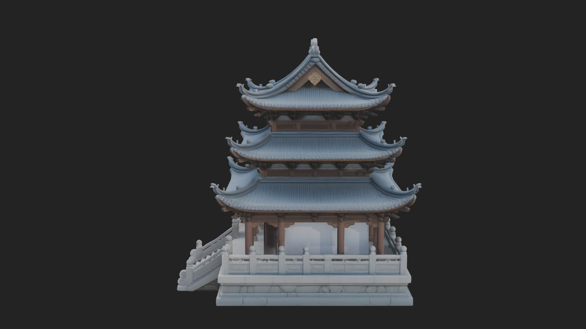 Pagoda Temple Tower Design 8 3D Print Model 3D Model