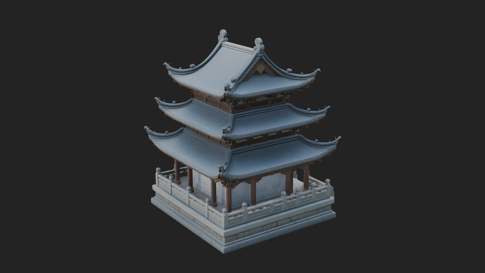 Pagoda Temple Tower Design 8 3D Print Model 3D Model