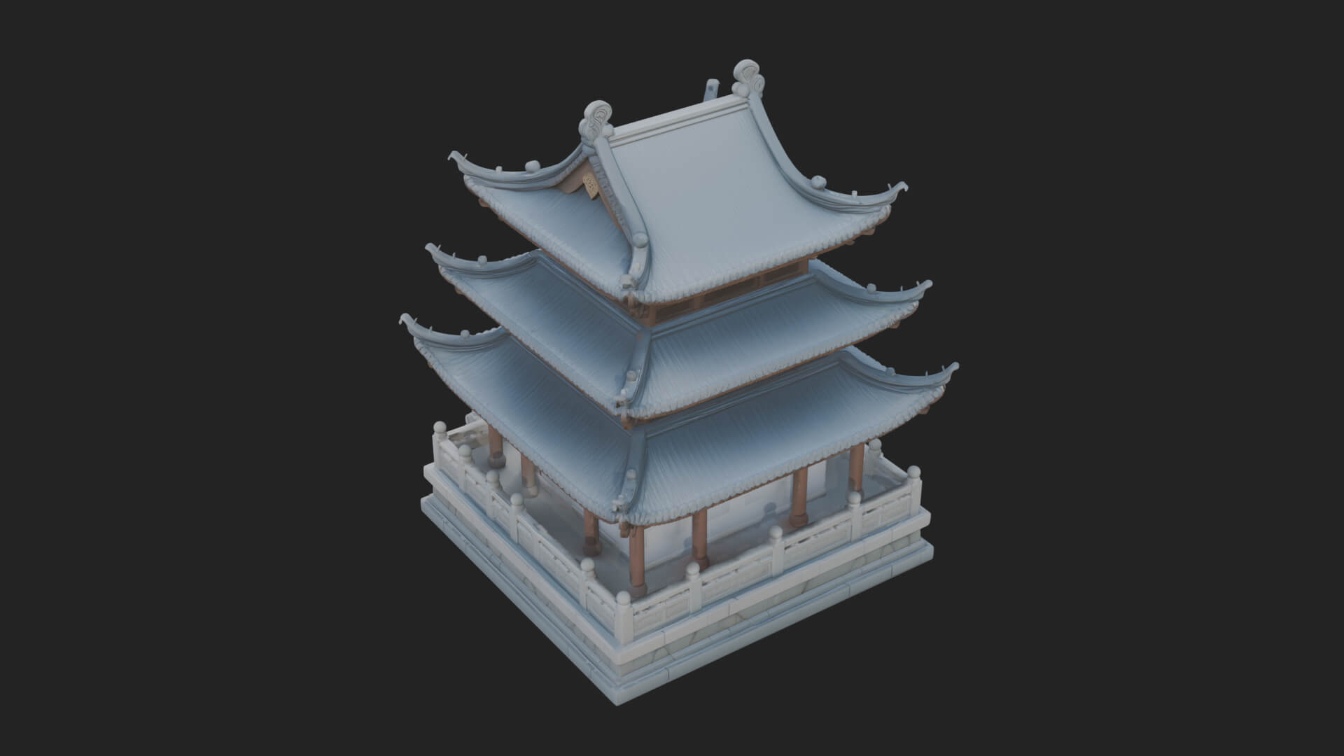 Pagoda Temple Tower Design 8 3D Print Model 3D Model