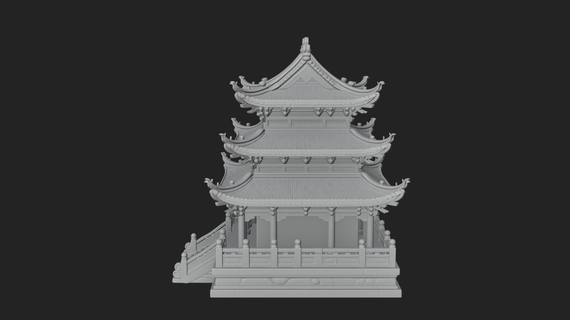 Pagoda Temple Tower Design 8 3D Print Model 3D Model