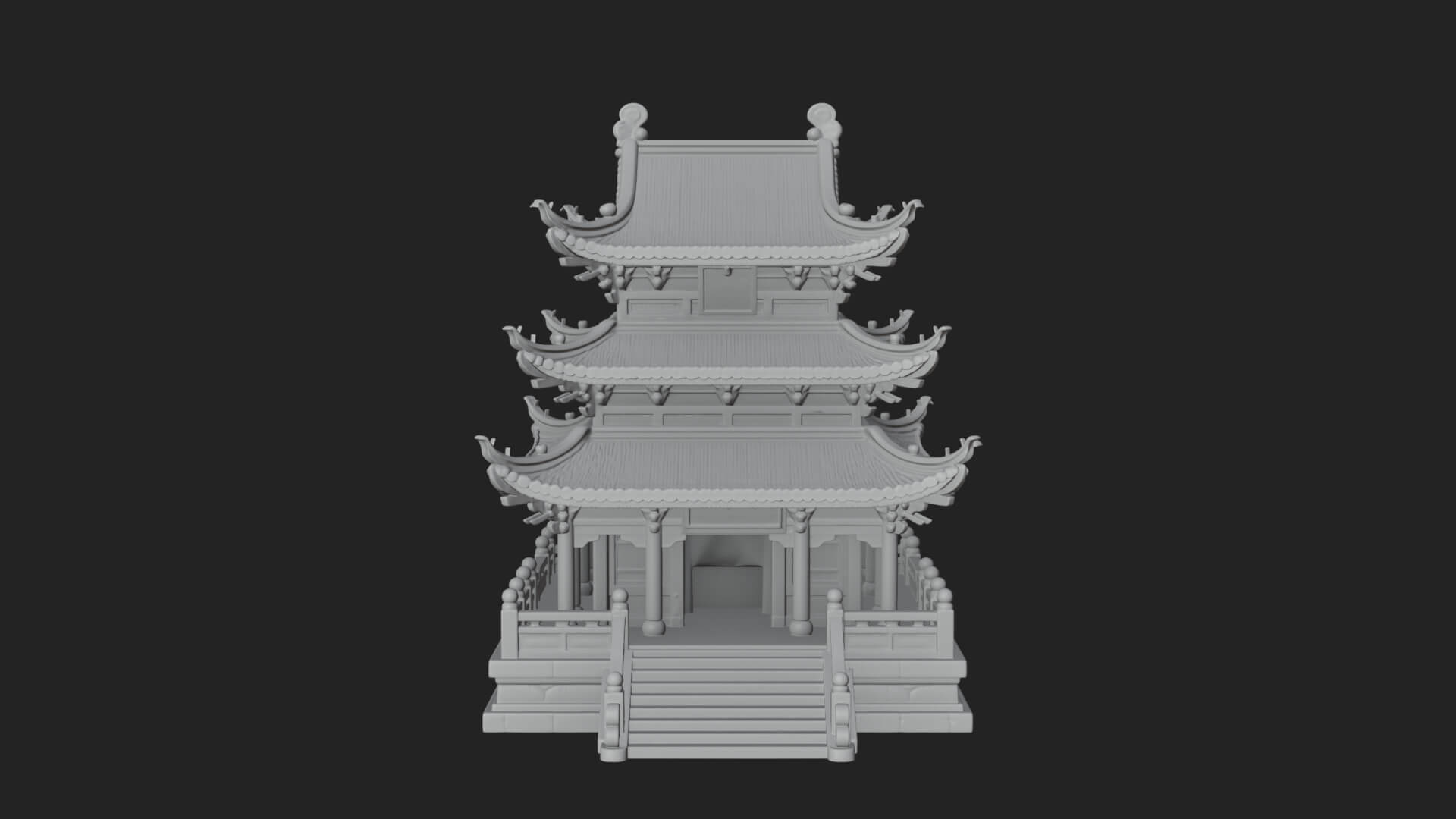 Pagoda Temple Tower Design 8 3D Print Model 3D Model