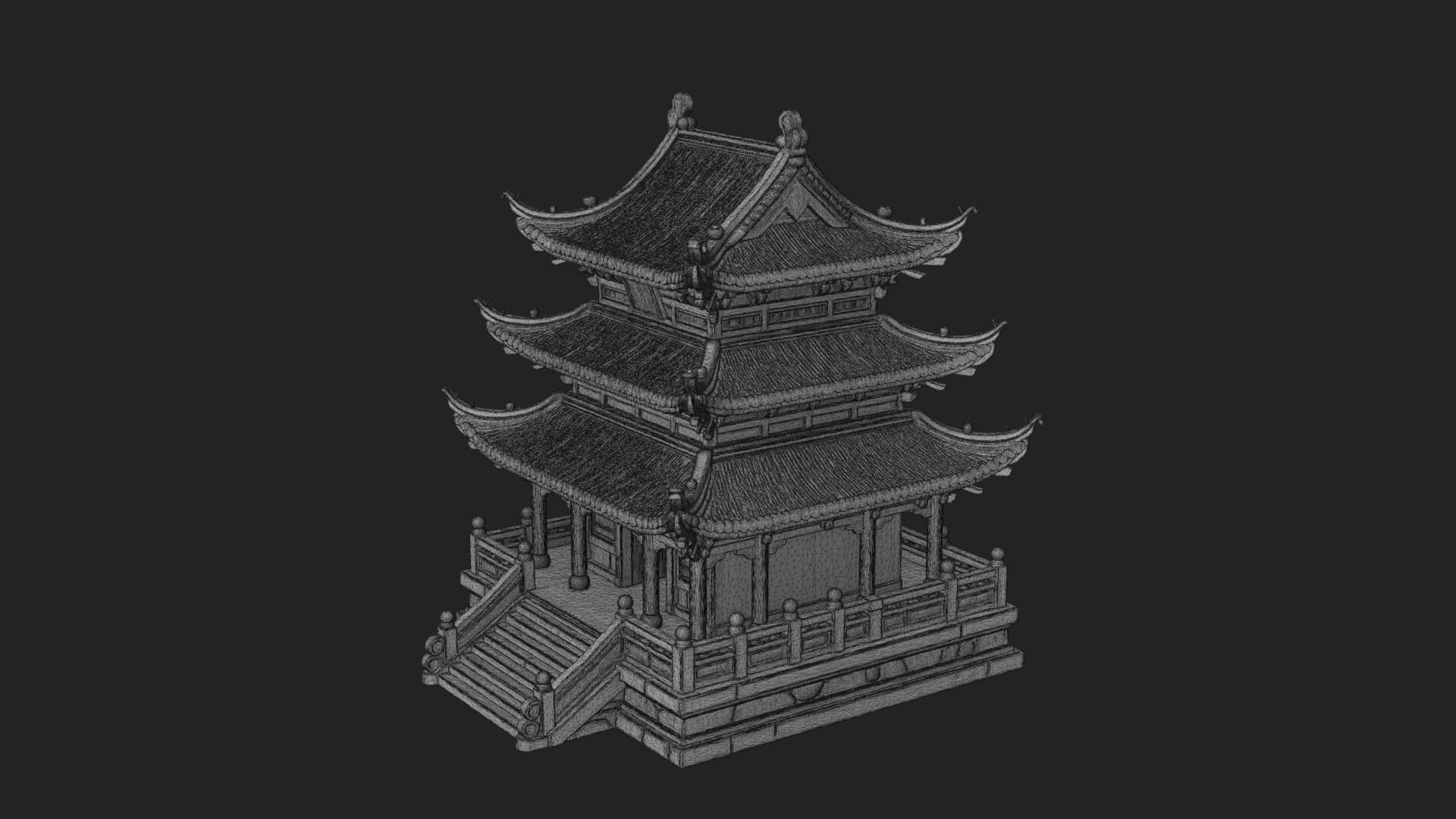 Pagoda Temple Tower Design 8 3D Print Model 3D Model