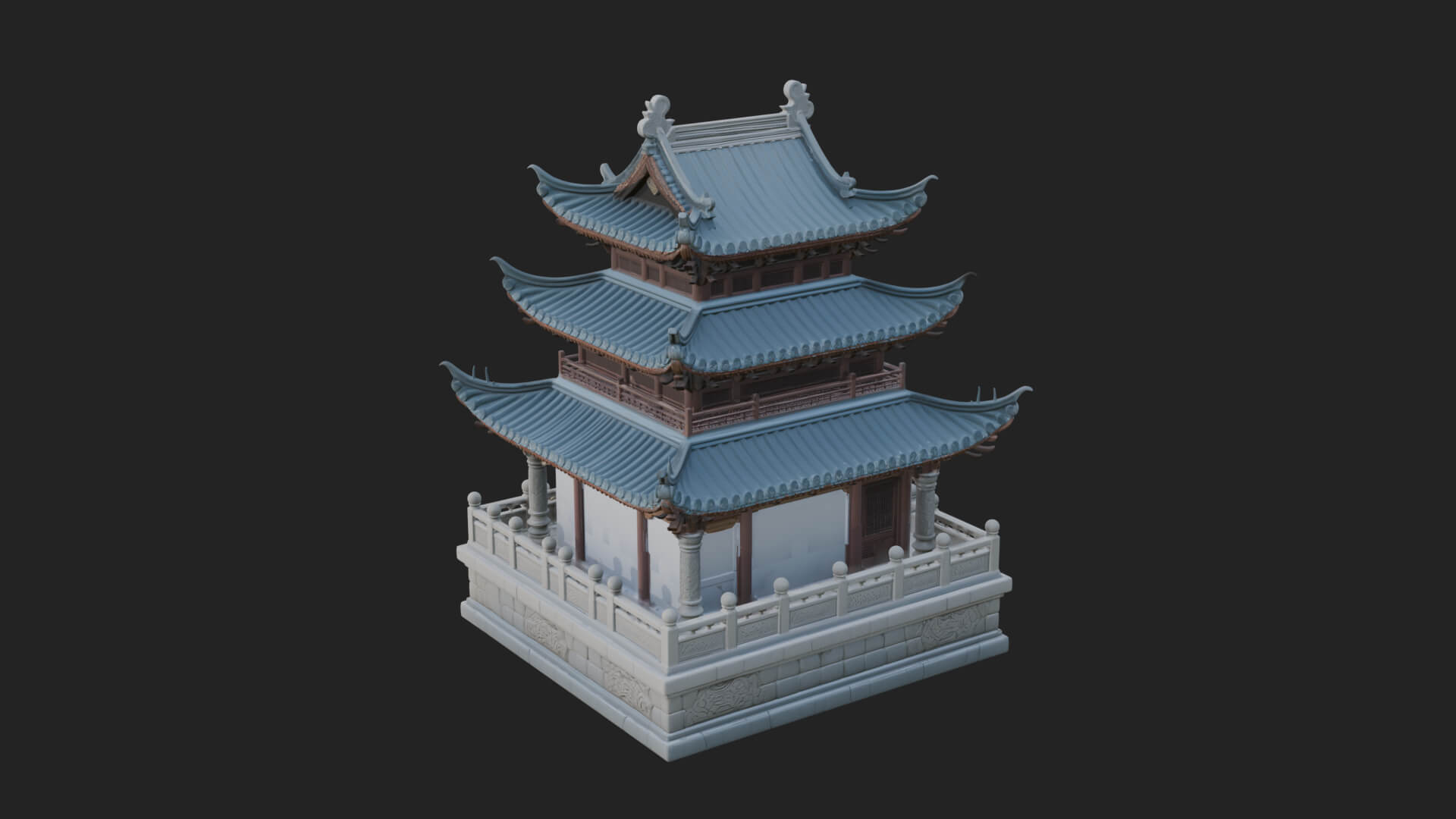 Pagoda Temple Tower Design 9 3D Print Model 3D Model