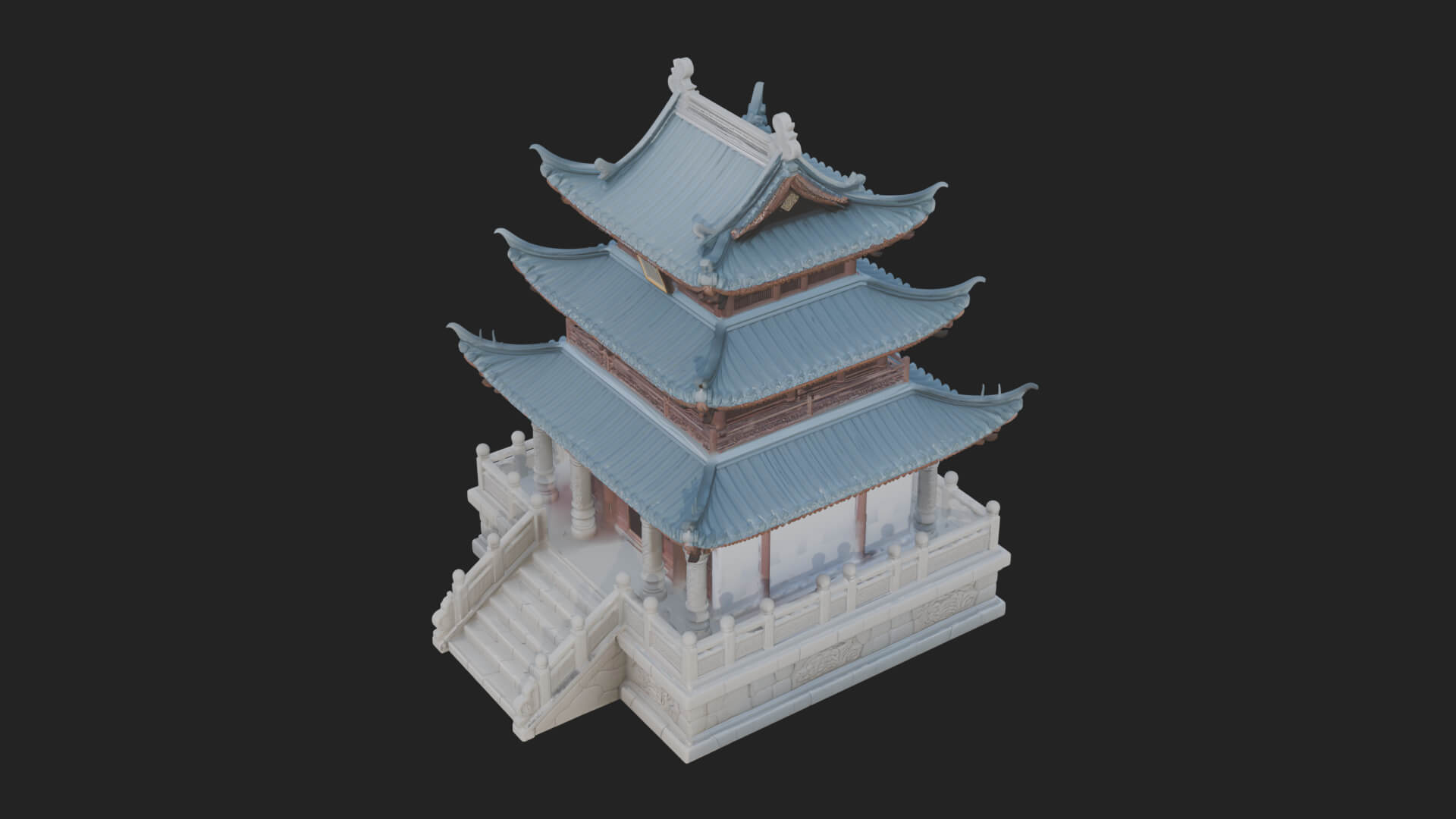 Pagoda Temple Tower Design 9 3D Print Model 3D Model