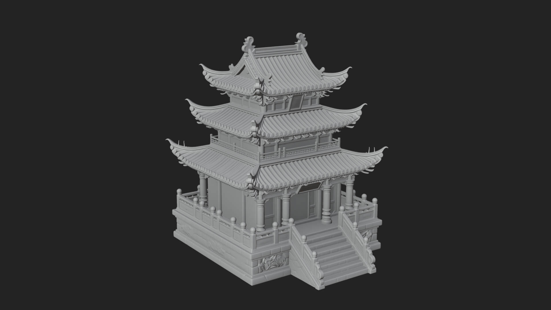 Pagoda Temple Tower Design 9 3D Print Model 3D Model