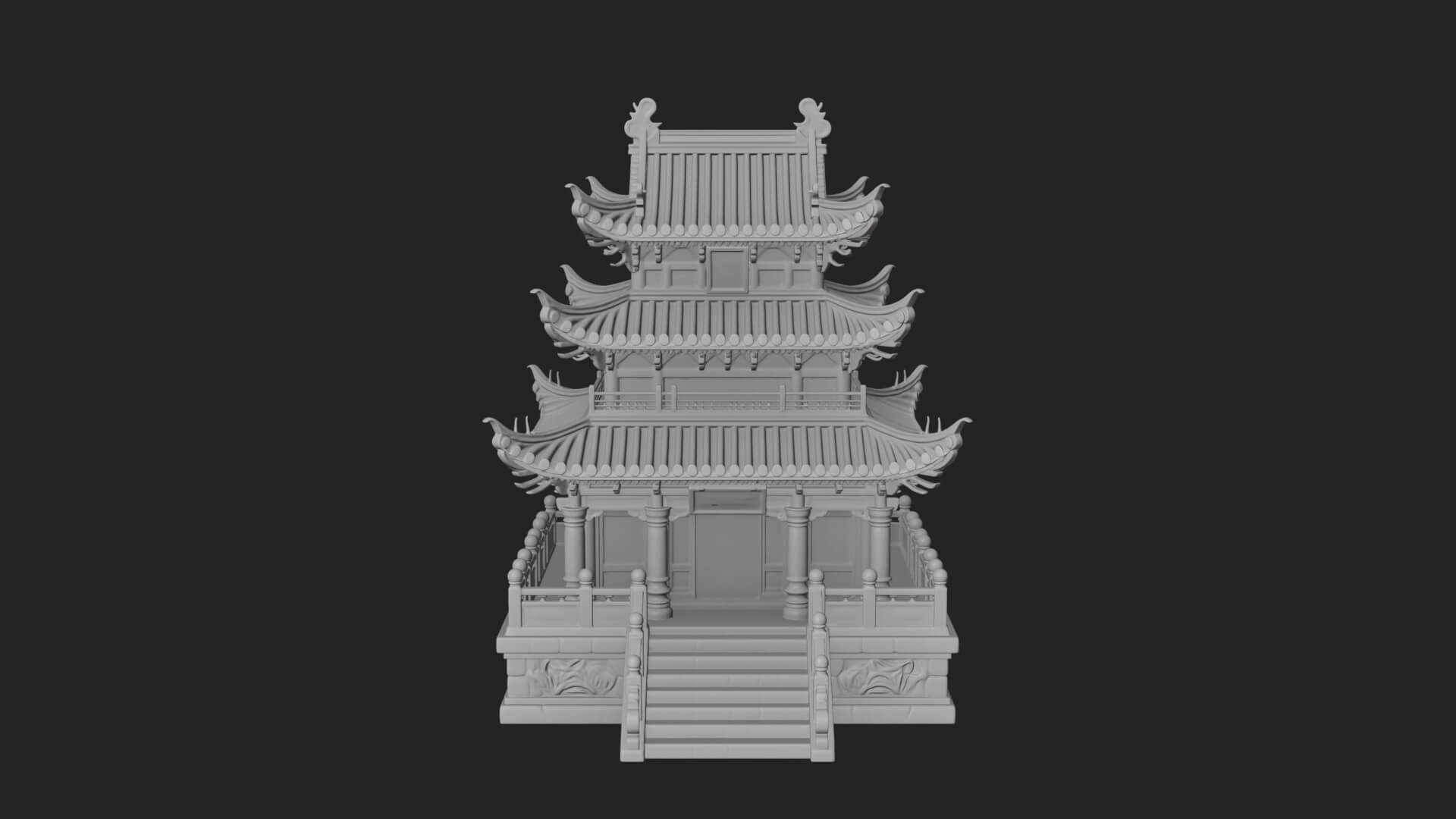 Pagoda Temple Tower Design 9 3D Print Model 3D Model