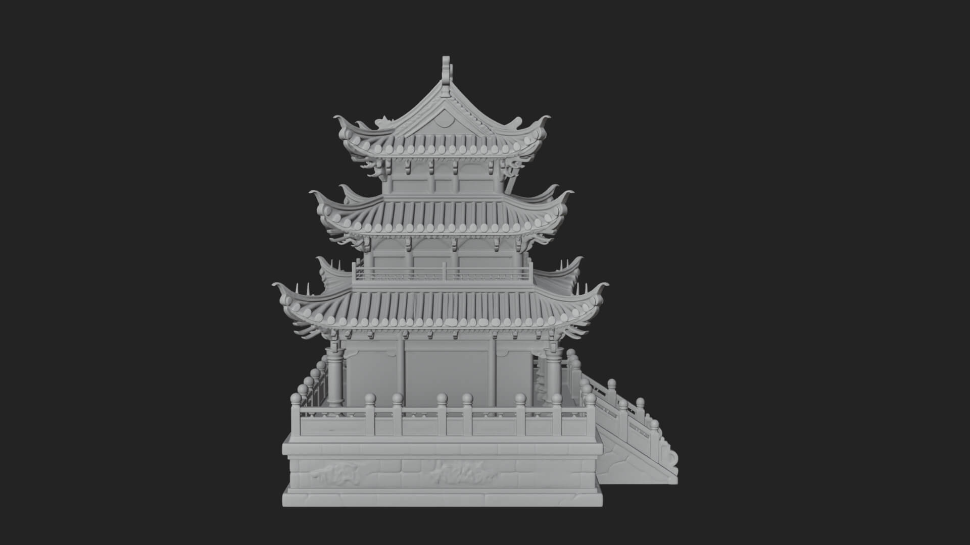 Pagoda Temple Tower Design 9 3D Print Model 3D Model