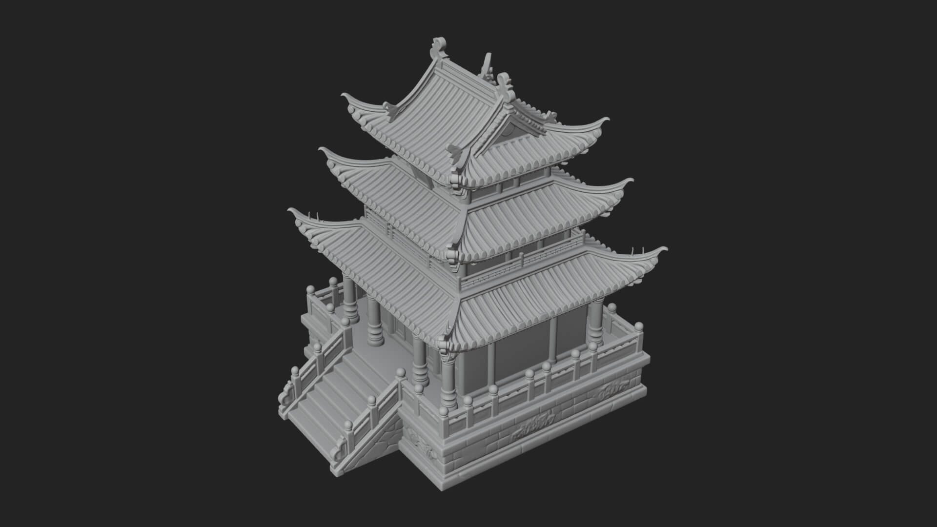 Pagoda Temple Tower Design 9 3D Print Model 3D Model