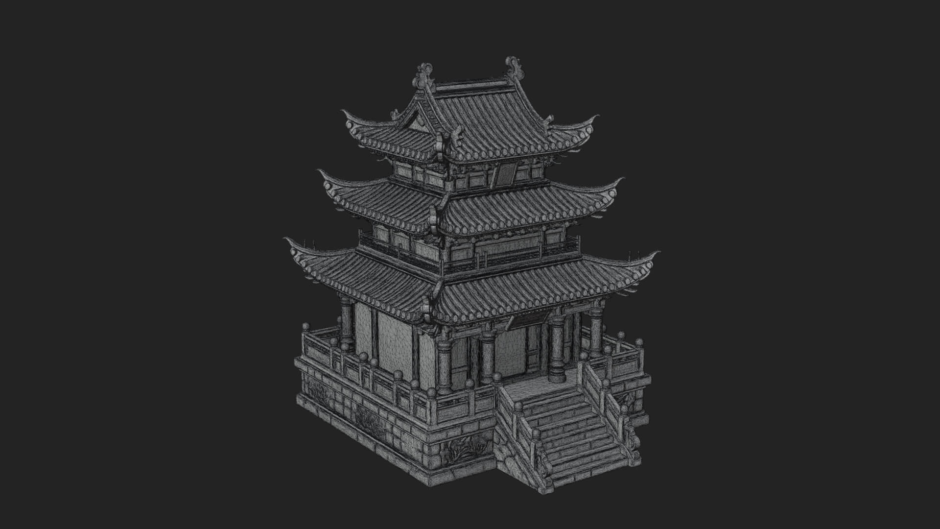 Pagoda Temple Tower Design 9 3D Print Model 3D Model