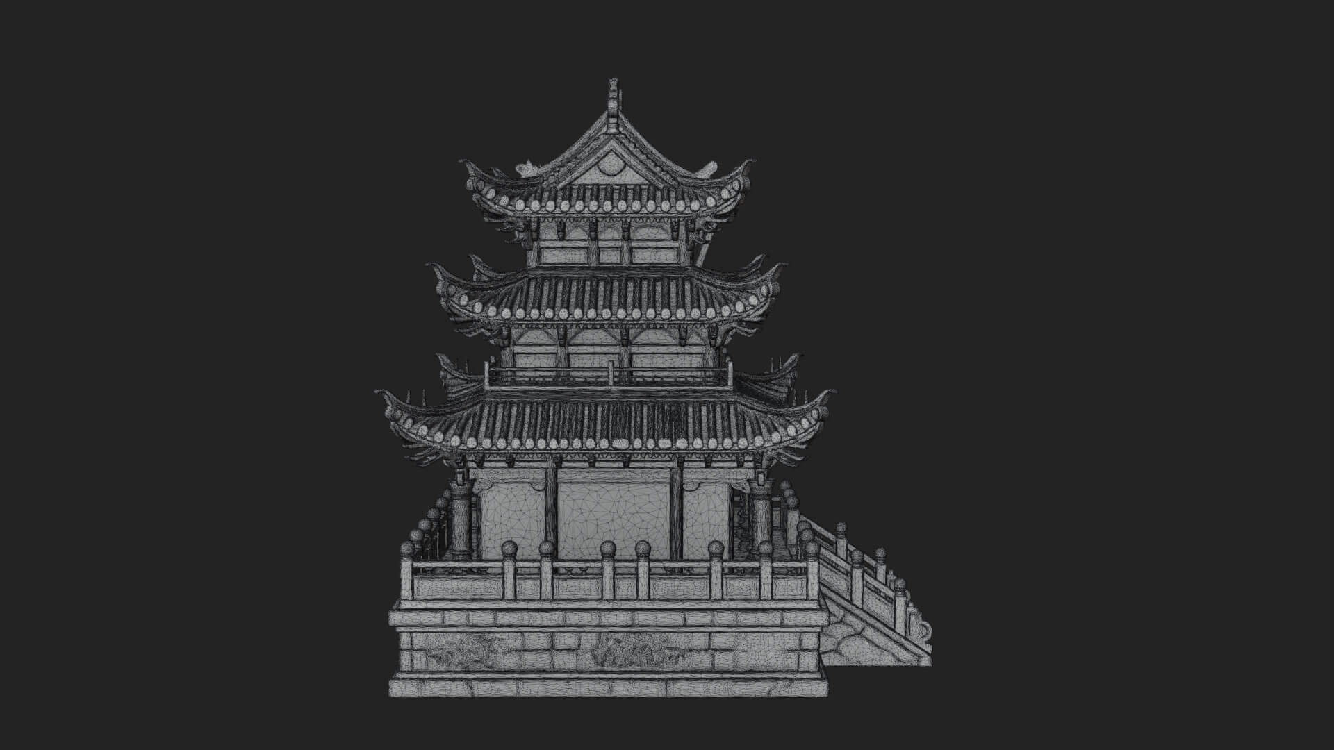 Pagoda Temple Tower Design 9 3D Print Model 3D Model