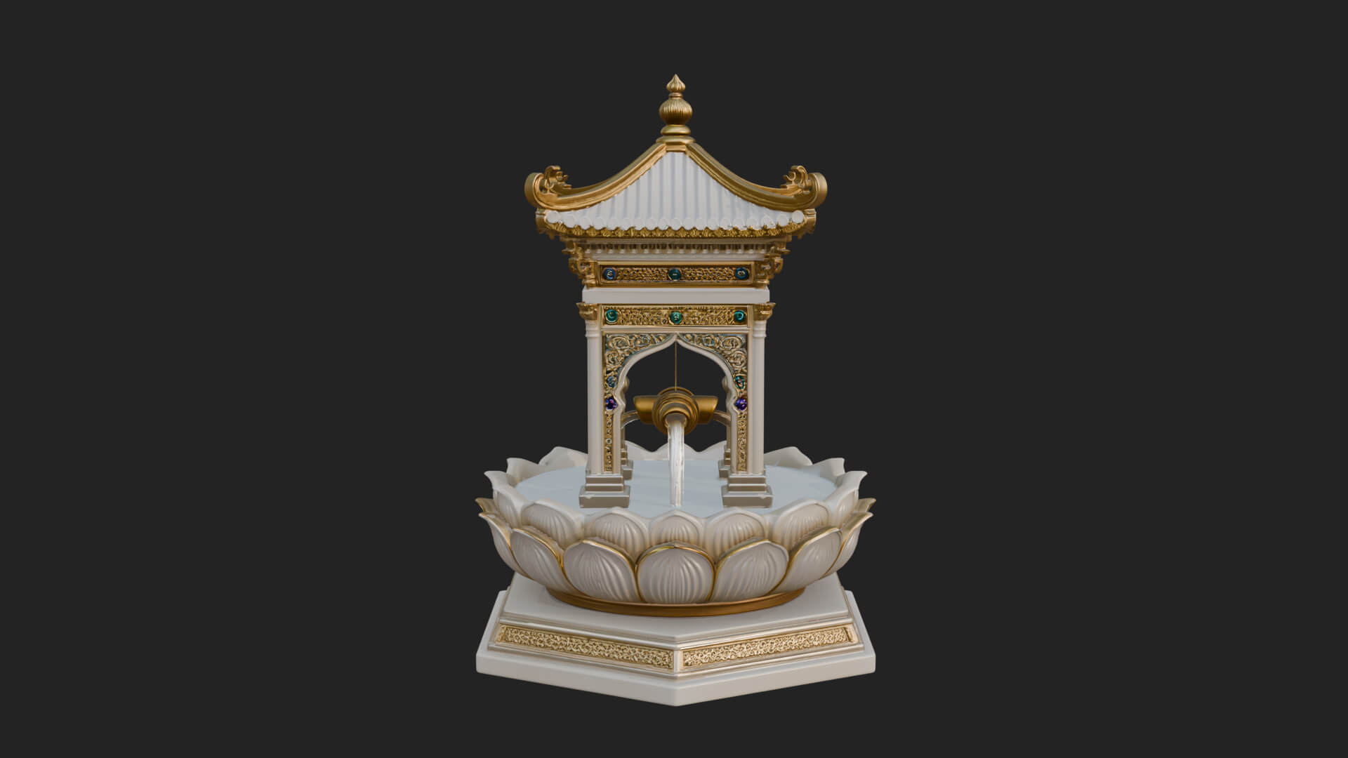 Pagoda Tiered Fountain Model Design 2 3D Print Model 3D Model