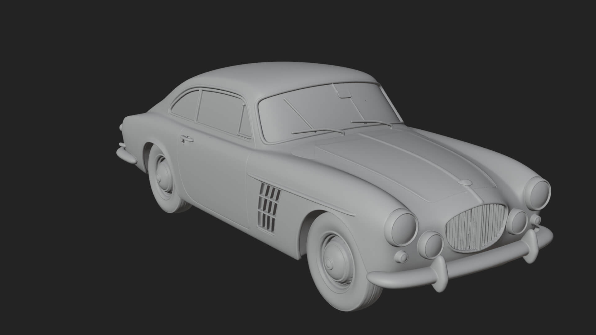 Painted Vintage Car Model Design 1 3d Print Model 3D Model