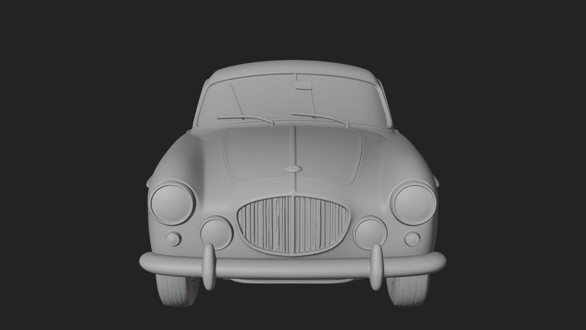Painted Vintage Car Model Design 1 3d Print Model 3D Model