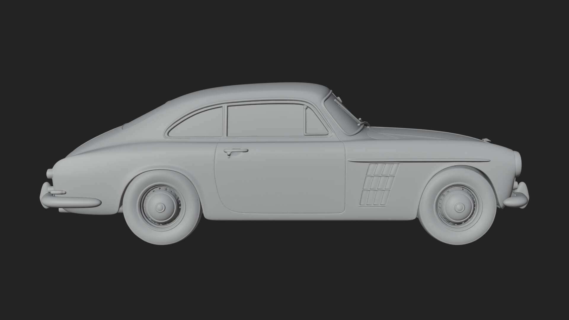Painted Vintage Car Model Design 1 3d Print Model 3D Model