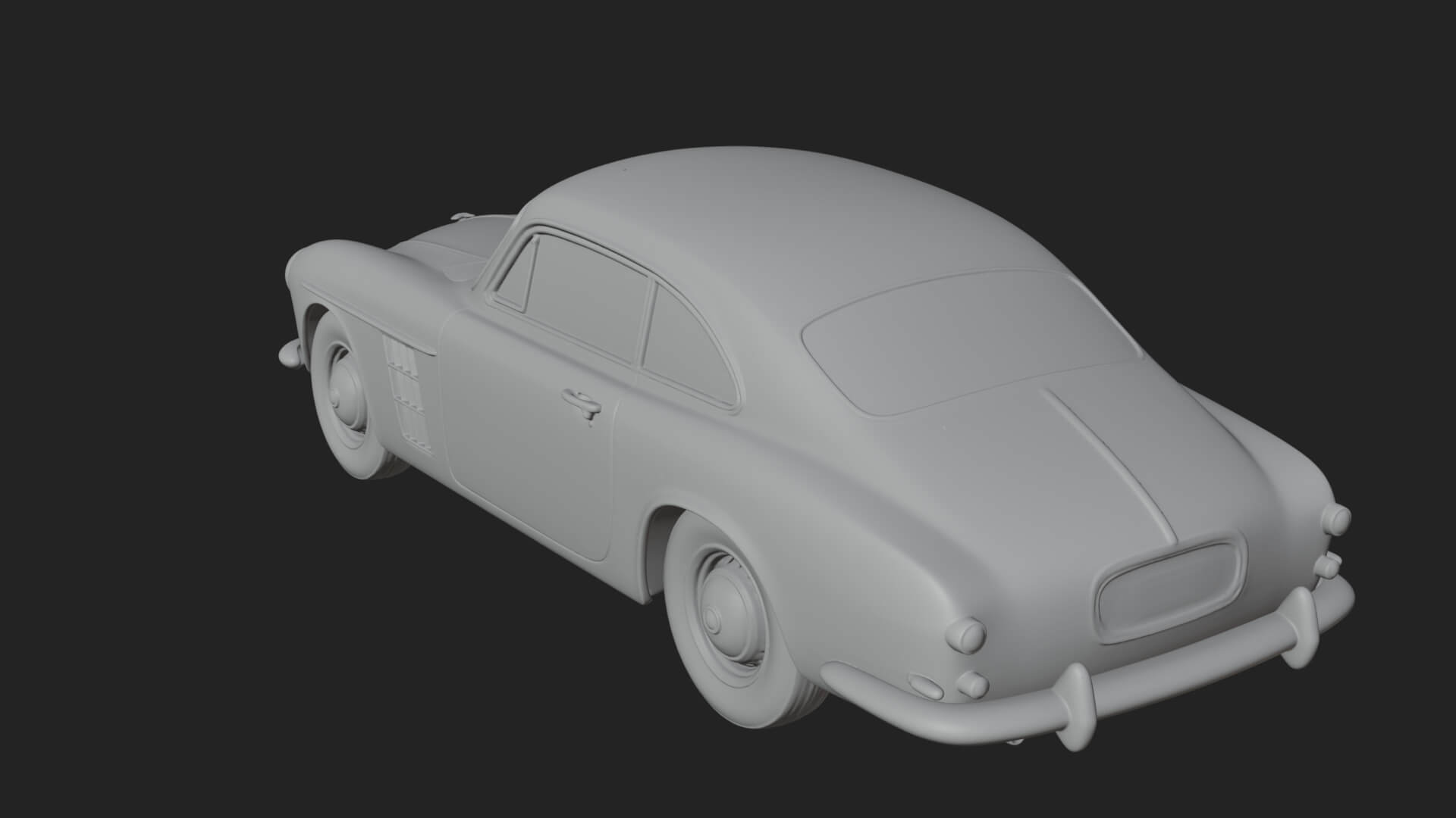 Painted Vintage Car Model Design 1 3d Print Model 3D Model