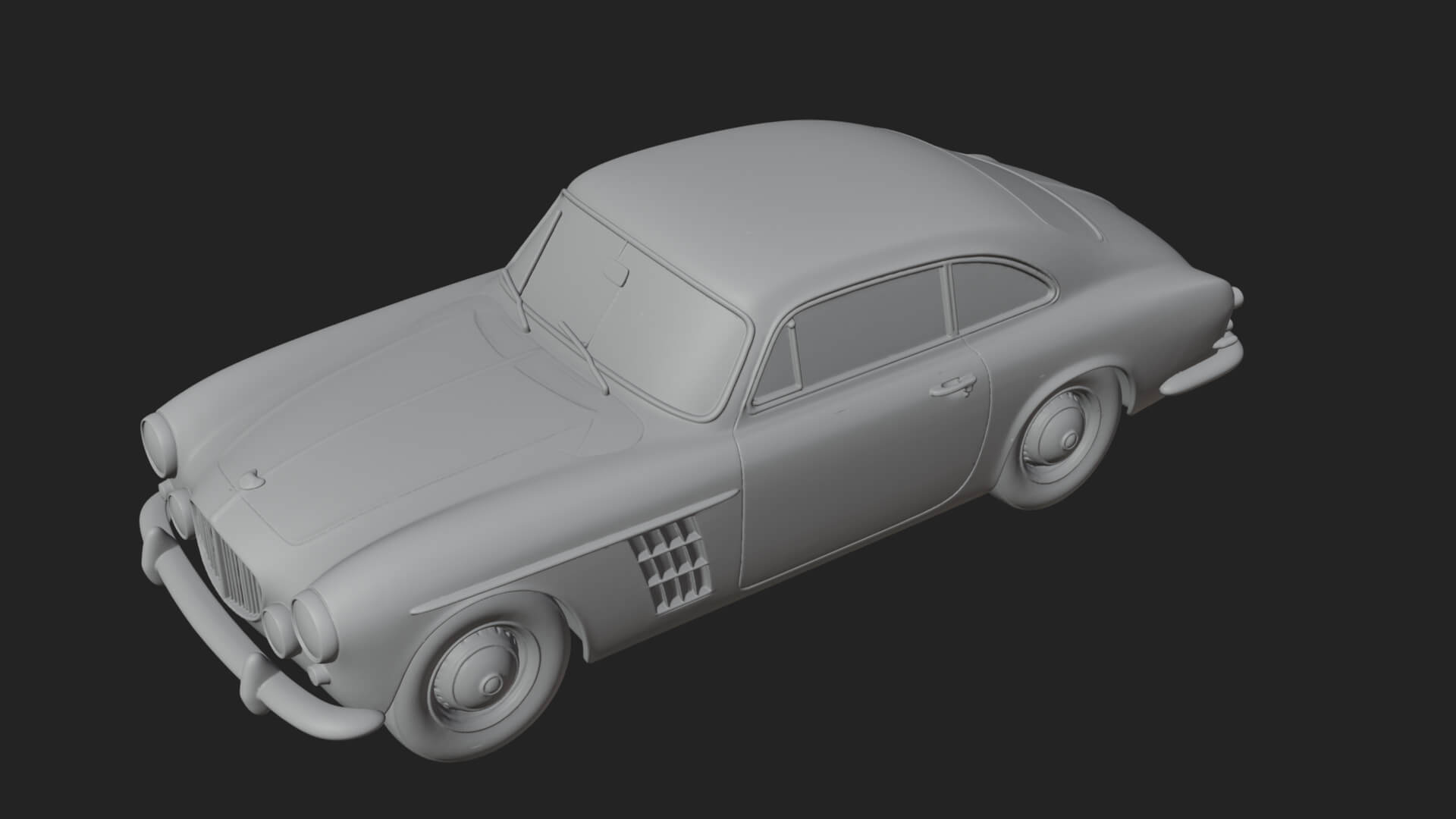 Painted Vintage Car Model Design 1 3d Print Model 3D Model