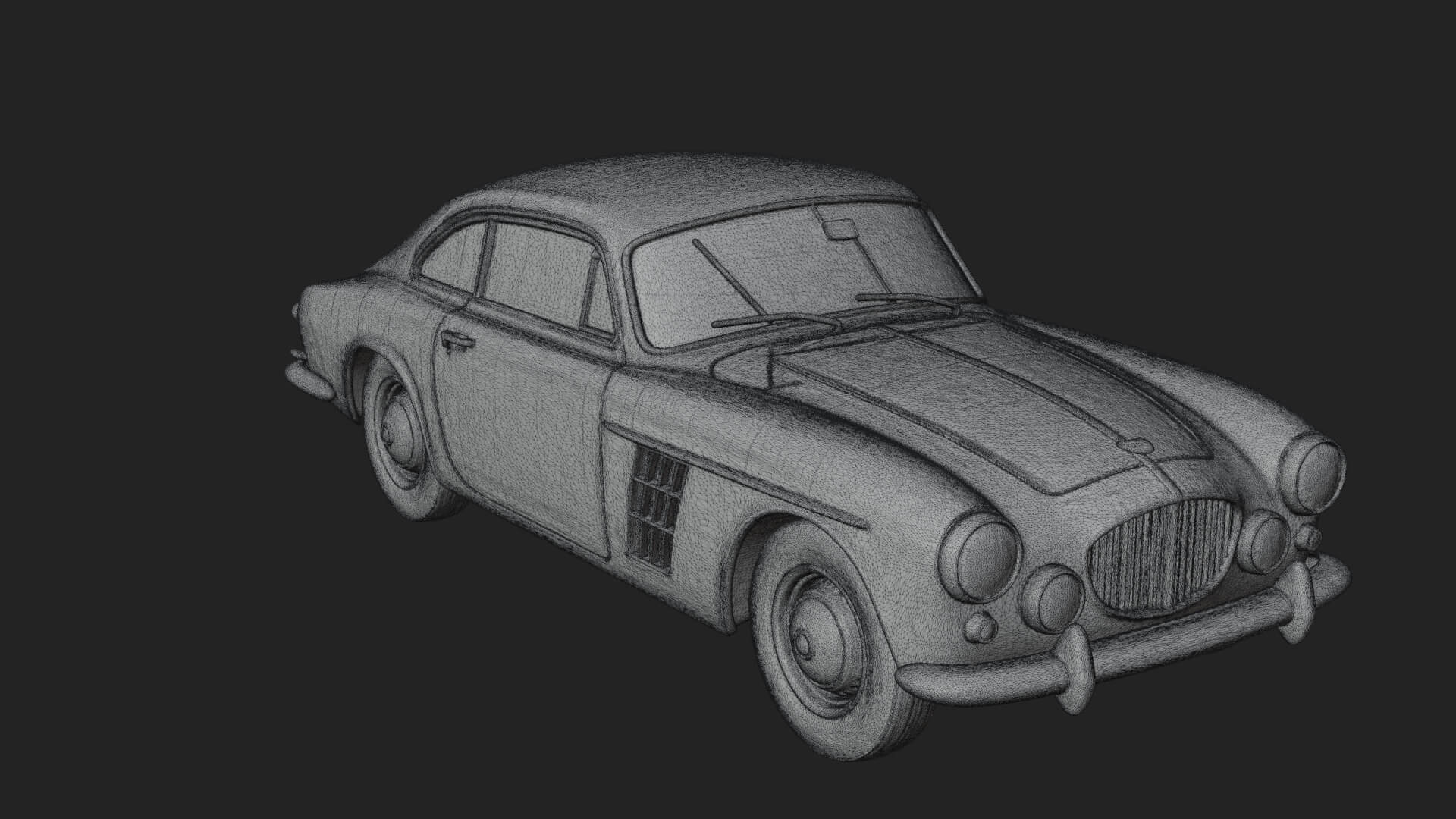 Painted Vintage Car Model Design 1 3d Print Model 3D Model