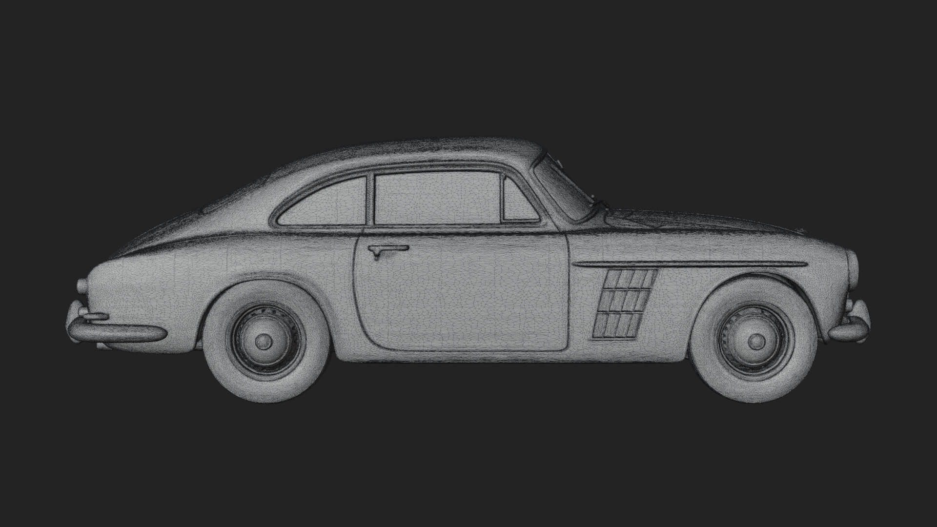Painted Vintage Car Model Design 1 3d Print Model 3D Model