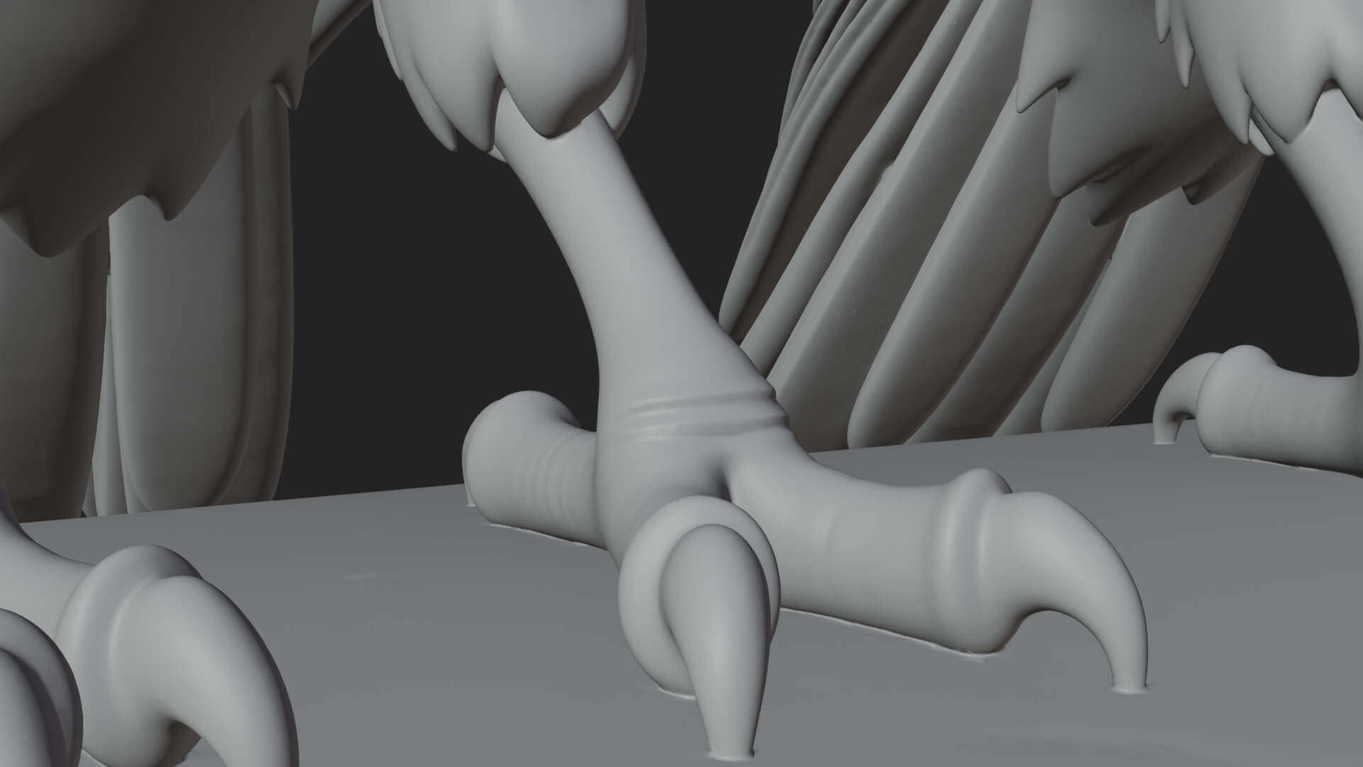 Pair of Norse Ravens Statue Design 1 3D Print Model 3D Model
