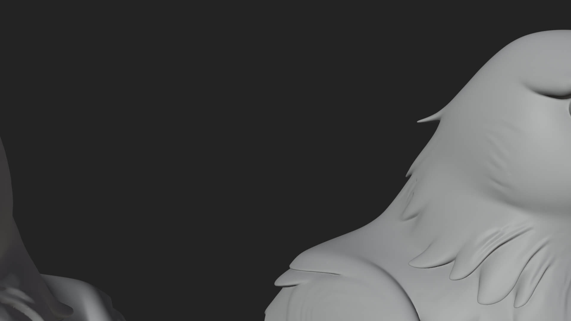 Pair of Norse Ravens Statue Design 3 3D Print Model 3D Model