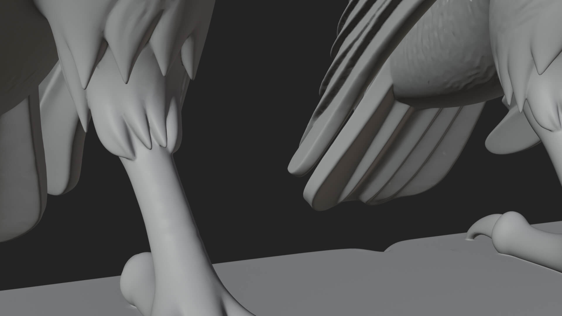 Pair of Norse Ravens Statue Design 4 3D Print Model 3D Model