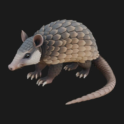 Pangolin Statue Design 2 3D Print Model