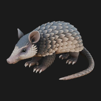 Pangolin Statue Design 5 3D Print Model