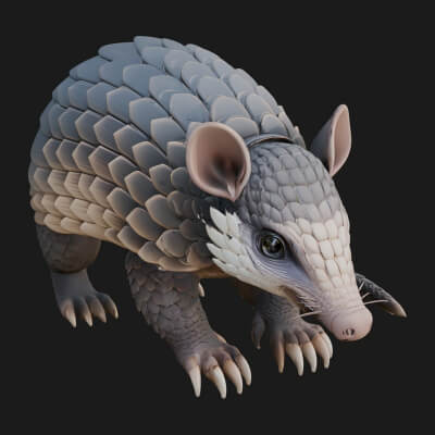 Pangolin Statue Design 8 3D Print Model