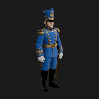 Parade Toy Soldier Statue Design 3 3D Print Model