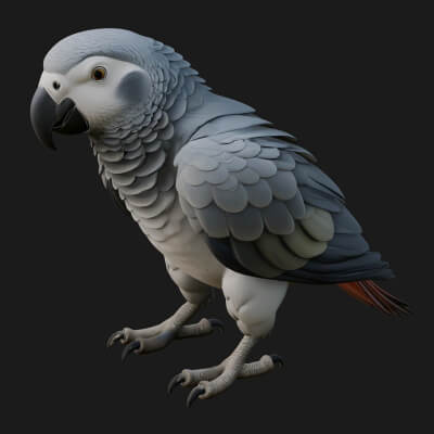 Parrot Bird Statue Design 1 3d Print Model