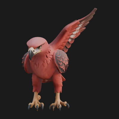 Parrot Bird Statue Design 7 3D Print Model