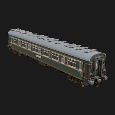 Passenger Train Car Model Design 1 3D Print Model