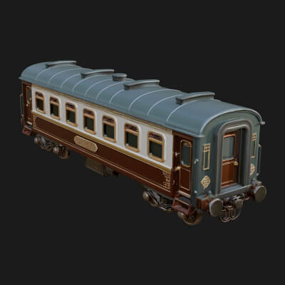 Passenger Train Car Model Design 10 3D Print Model