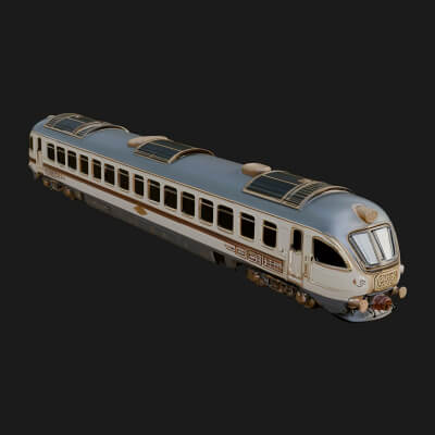 Passenger Train Car Model Design 11 3D Print Model