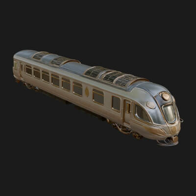 Passenger Train Car Model Design 12 3D Print Model