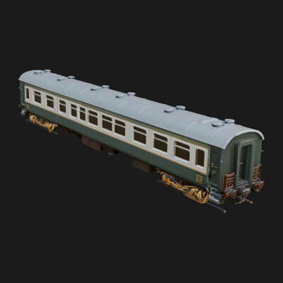 Passenger Train Car Model Design 13 3D Print Model
